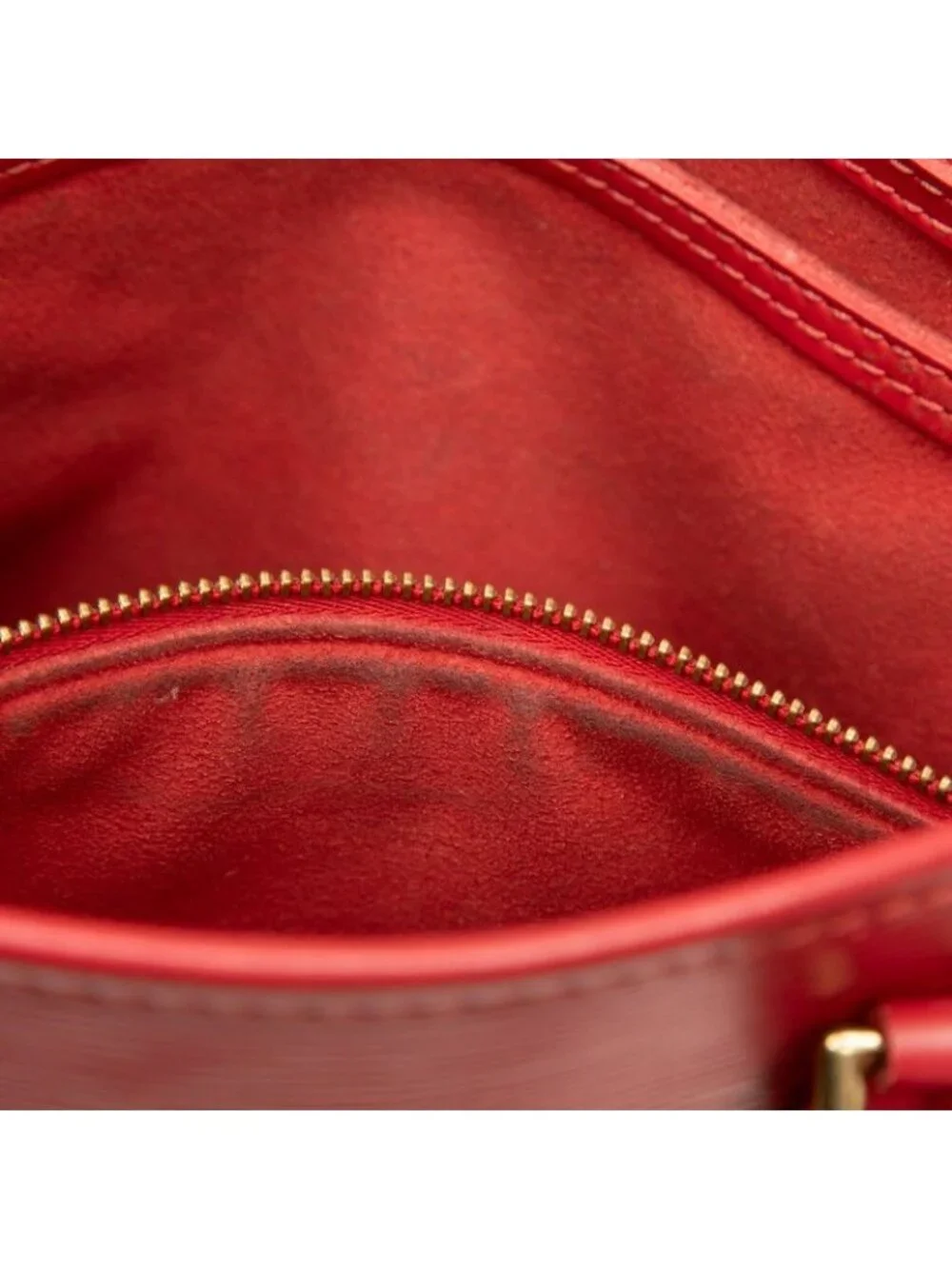 Louis Vuitton Epi Bucket PM Tote Shoulder Bag Rouge Red Leather